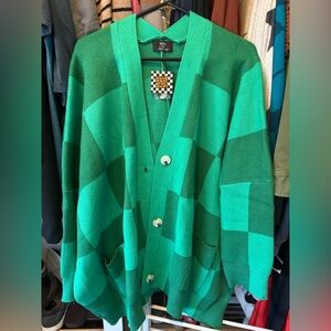 Dressed in LALA Love You oversized cardigan in Green